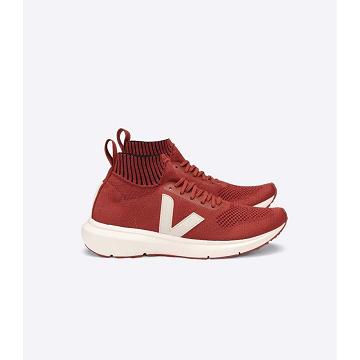 Men's Veja V-KNIT RICK OWENS MID Shoes Red | SG 289PJJ